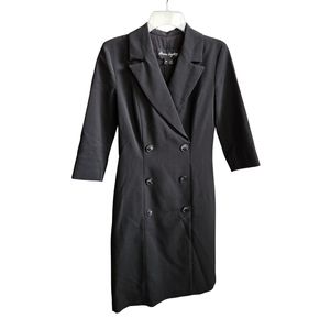 Sandra Angelozzi black double breasted blazer dress - us size 0